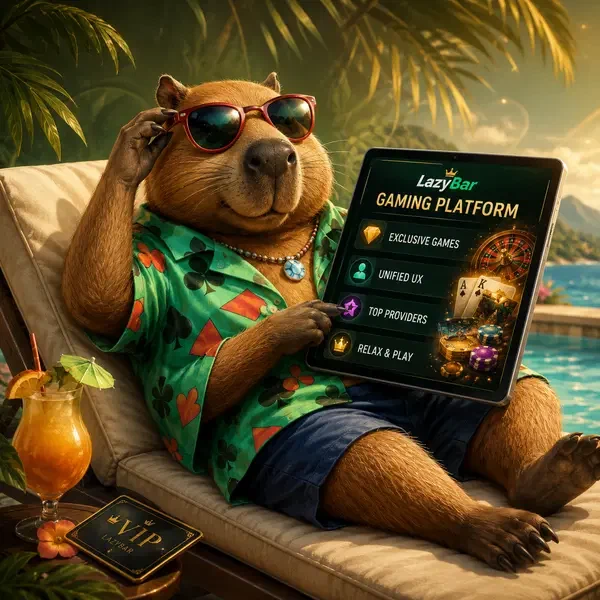 LazyBar Software Providers poolside gaming platform showcasing exclusive slots and live dealer games